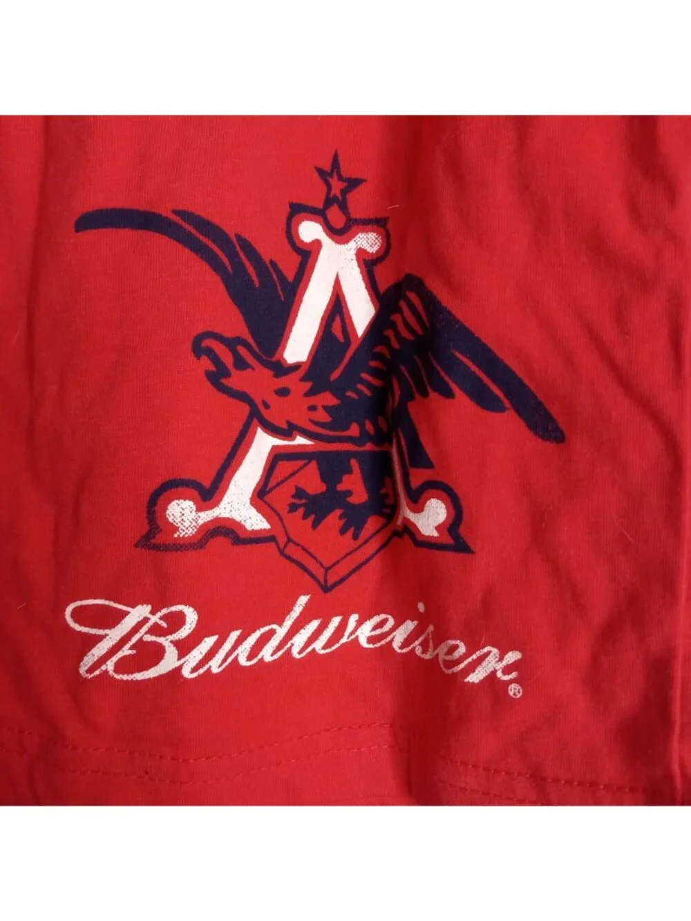Budweiser Size M 32 34 Boxer Shorts Mens Red Sleepwear Button Fly Cotton NEW